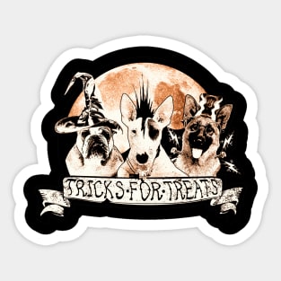 halloween dogs tricks for treats Sticker